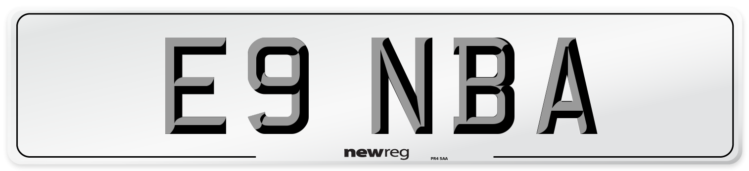 E9 NBA Number Plate from New Reg